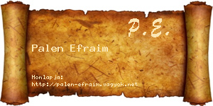 Palen Efraim névjegykártya